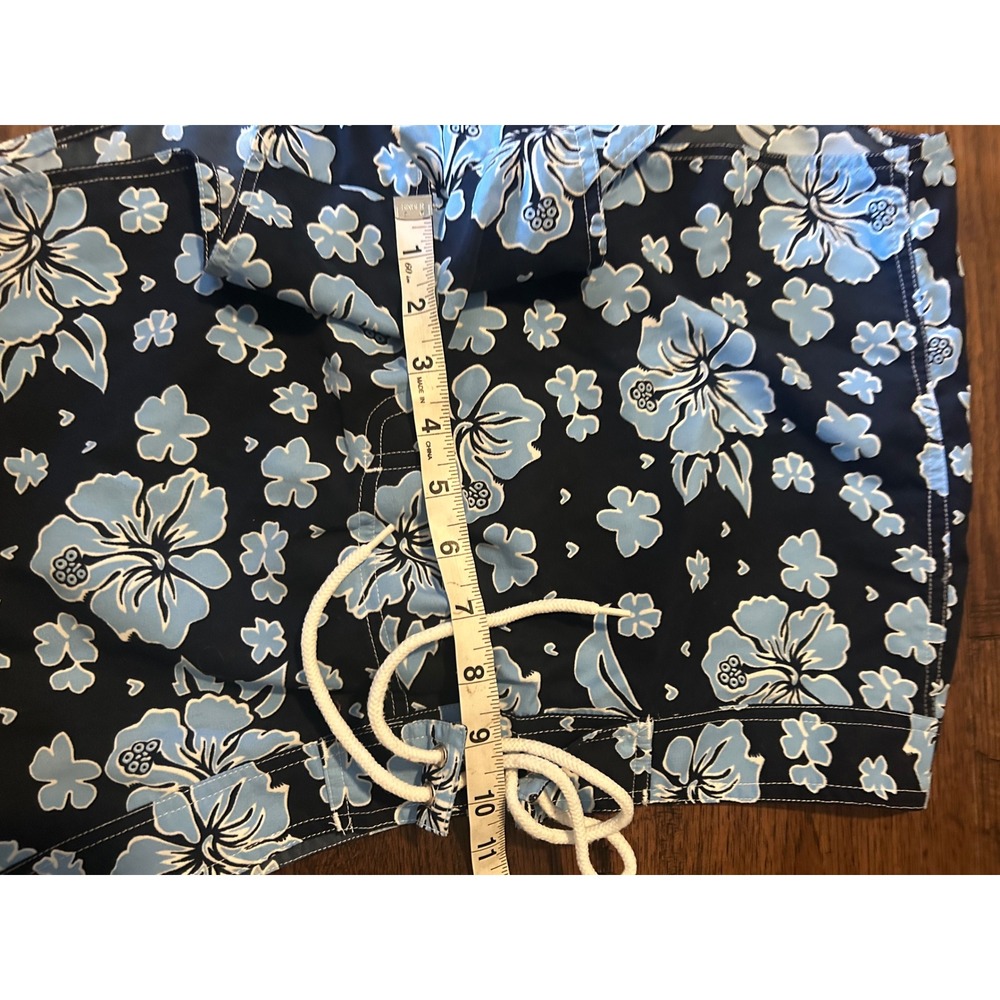Y2K Jr-s.com Cyber Generation Womens Blue Hibiscus Floral Board Shorts Size 11 - Picture 8 of 8